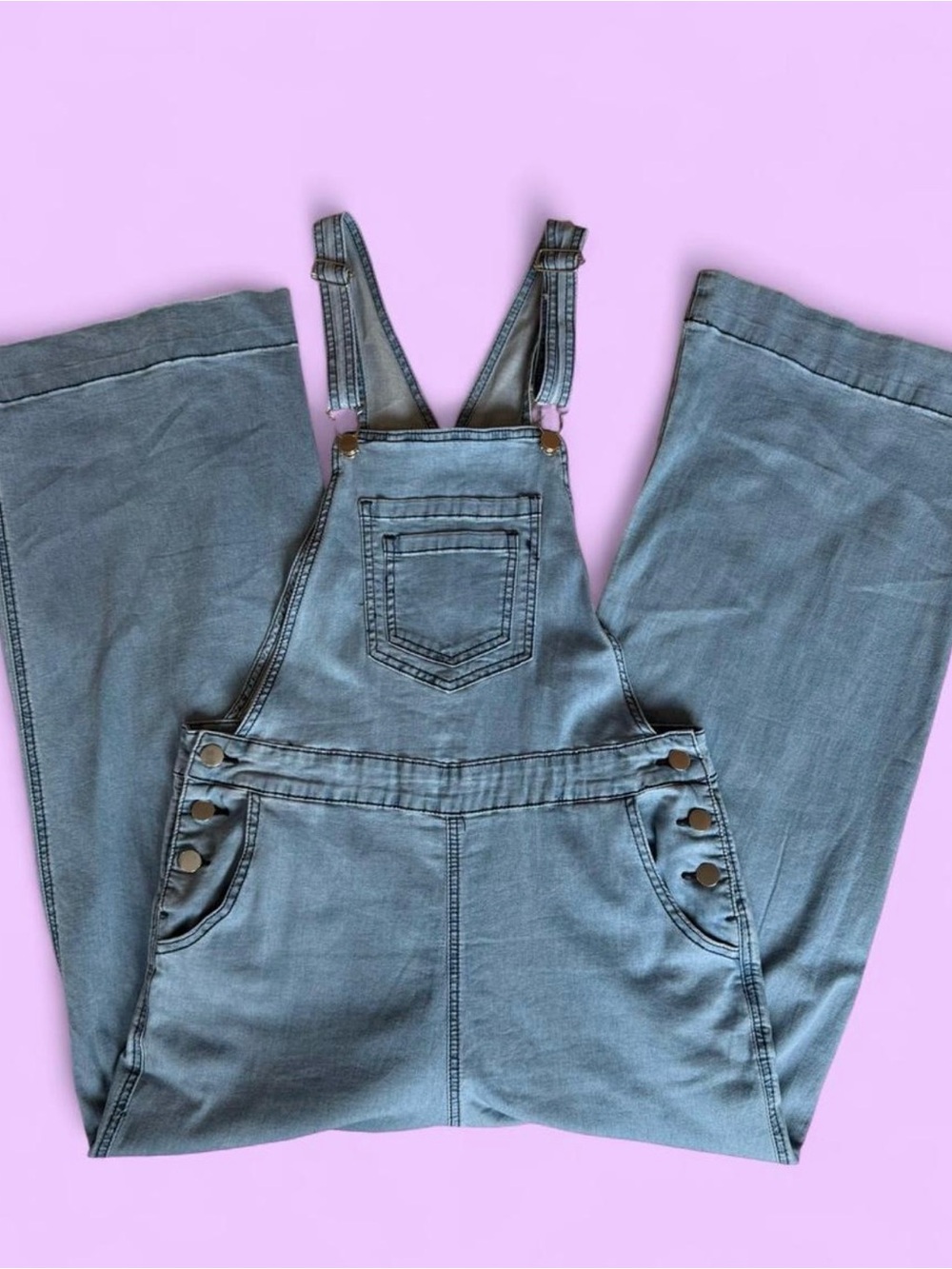 Light Blue Denim Women's Overalls Jeans